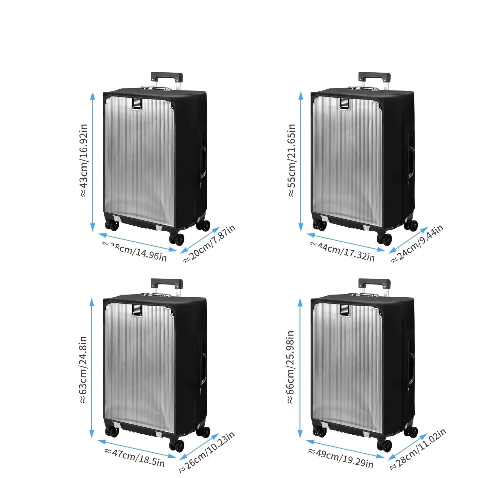 Housse De Protection En Plastique Pour Bagages Valises 3